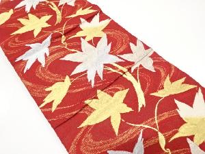 アンティーク　紗　竜田川模様織り出し名古屋帯（着用可）